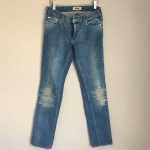 ACNE Kex Catch Slim Fit Stitched Knee Jeans 28x34